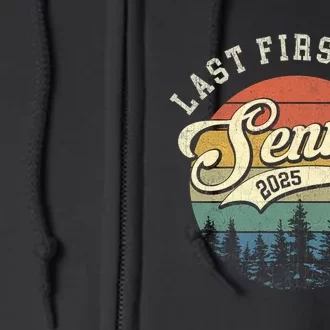 Last First Day Senior 2025 Class Of 2025 Back To School Full Zip Hoodie