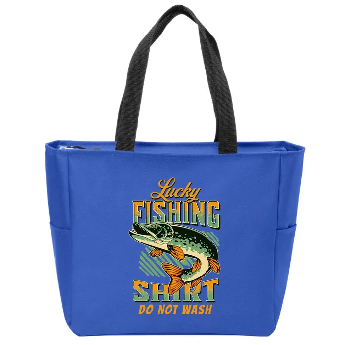 Lucky Fishing Do Not Wash Fish Rod Fisher Zip Tote Bag