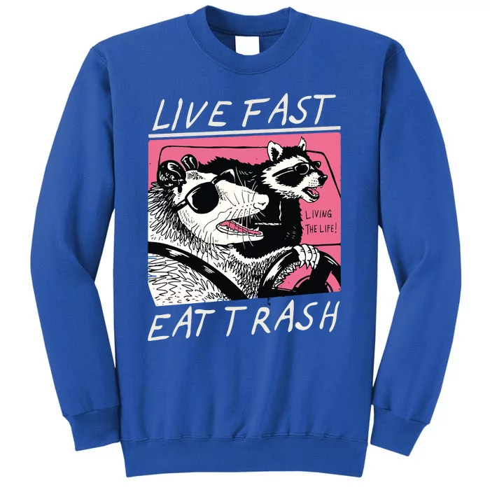 Live Fast Eat Trash Animal Raccoon Sweatshirt