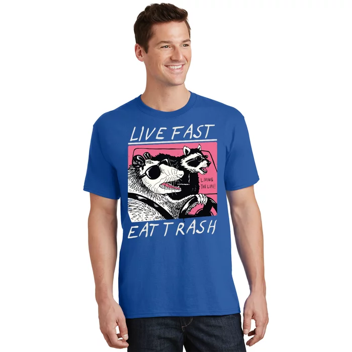 Live Fast Eat Trash Animal Raccoon T-Shirt