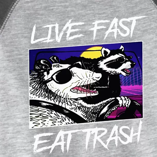 Live Fast Eat Trash Panda Raccoon Opossum Enthusiasts Toddler Fine Jersey T-Shirt