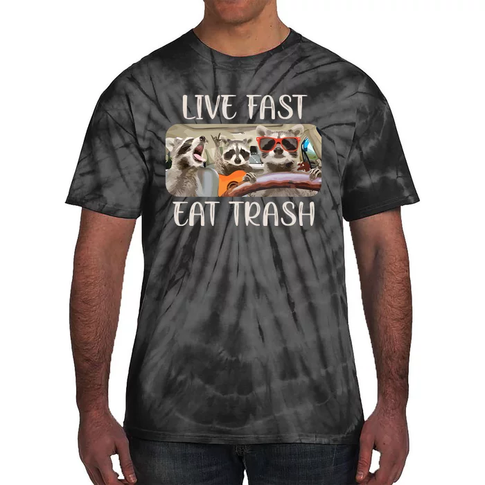 Live Fast Eat Trash Animal Raccoon Tie-Dye T-Shirt