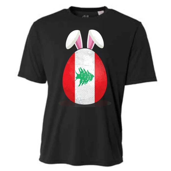 Lebanon Flag Egg Bunny Ears Lebanese Easter Sunday Gift Cooling Performance Crew T-Shirt