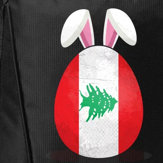 Lebanon Flag Egg Bunny Ears Lebanese Easter Sunday Gift City Backpack