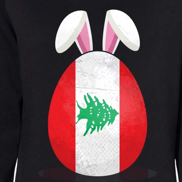 Lebanon Flag Egg Bunny Ears Lebanese Easter Sunday Gift Womens California Wash Sweatshirt