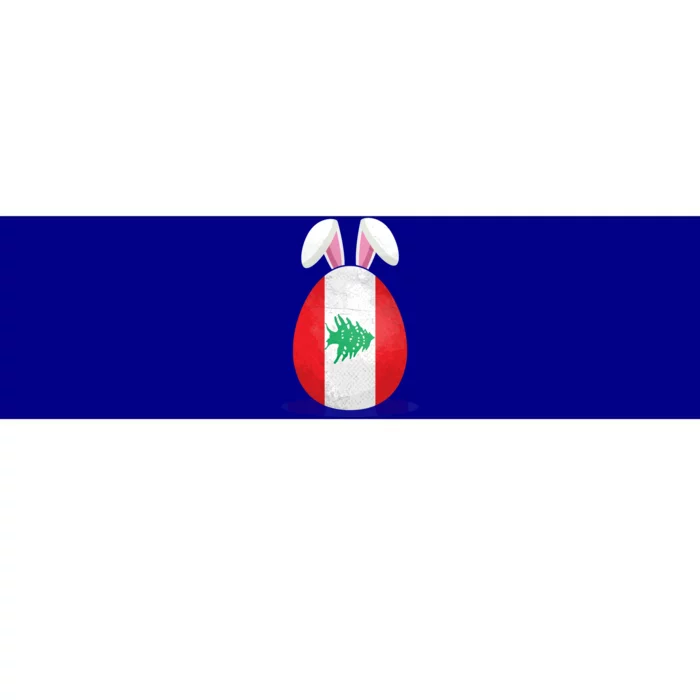 Lebanon Flag Egg Bunny Ears Lebanese Easter Sunday Gift Bumper Sticker