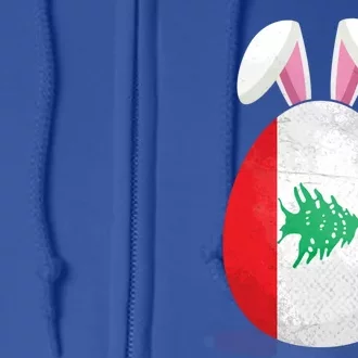 Lebanon Flag Egg Bunny Ears Lebanese Easter Sunday Gift Full Zip Hoodie