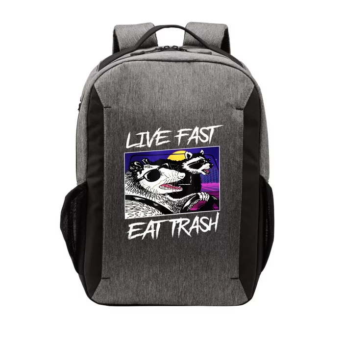 Live Fast Eat Trash Panda Raccoon Opossum Enthusiasts Vector Backpack