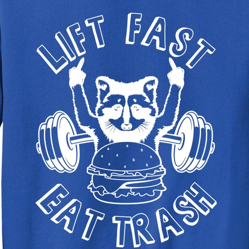 Lift Fast Eat Trash Racoon Gym And Fitness And Gift Sweatshirt