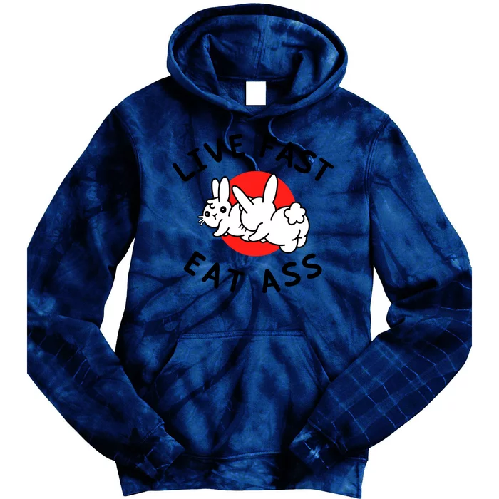 Live Fast Eat Ass Shirts Funny Bunny Tie Dye Hoodie