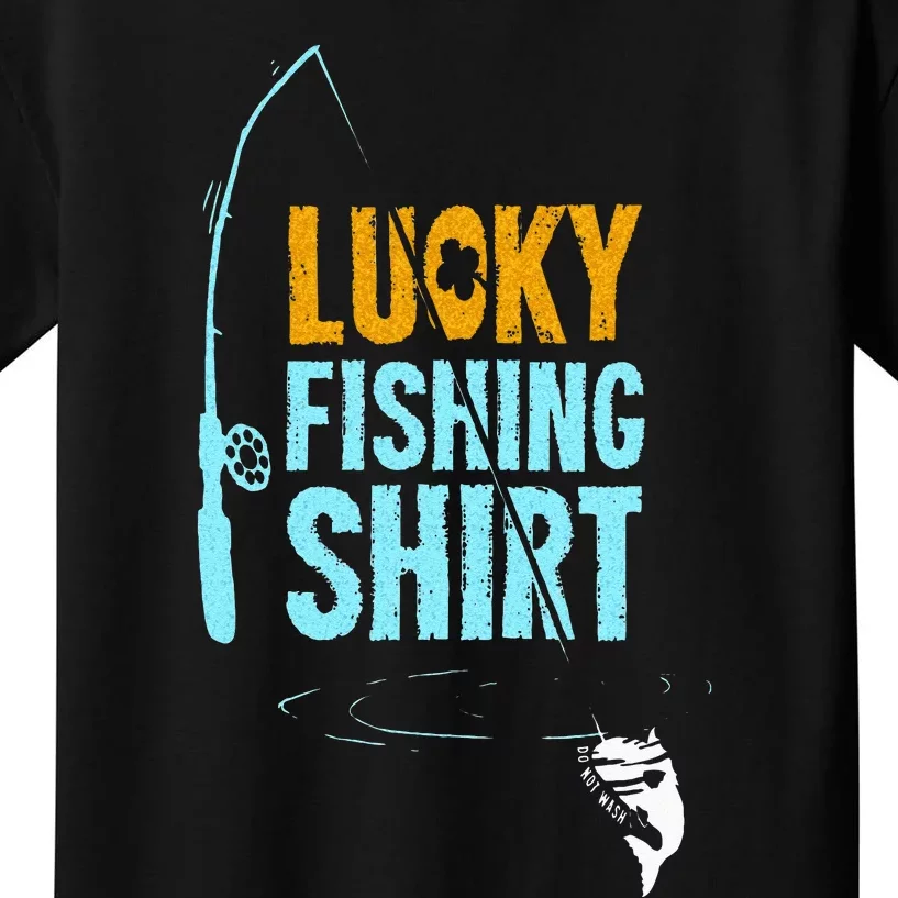 Lucky Fishing For A Fisherman Kids T-Shirt