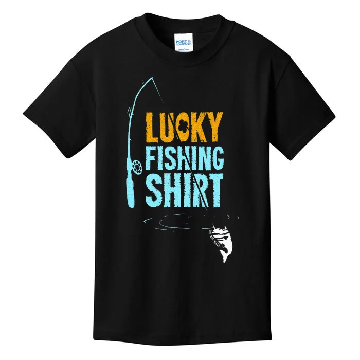 Lucky Fishing For A Fisherman Kids T-Shirt