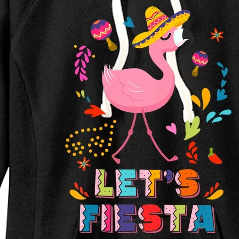 Let's Fiesta Flamingo Cinco De Mayo Women's Fleece Hoodie