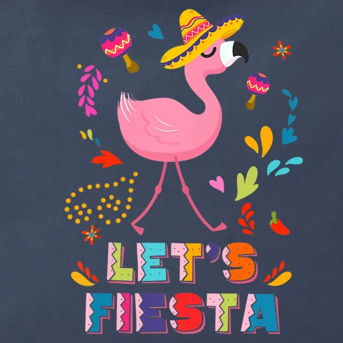 Let's Fiesta Flamingo Cinco De Mayo Zip Tote Bag