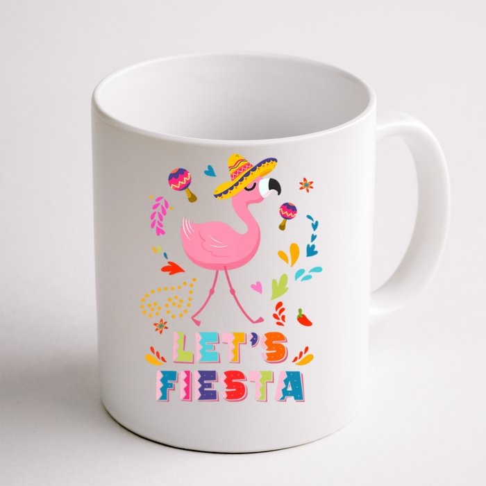 Let's Fiesta Flamingo Cinco De Mayo Front & Back Coffee Mug