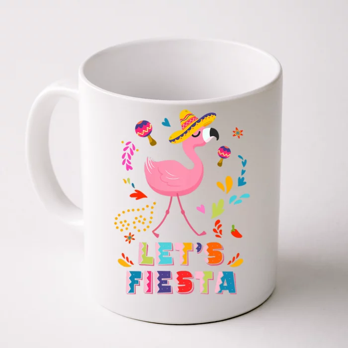 Let's Fiesta Flamingo Cinco De Mayo Front & Back Coffee Mug