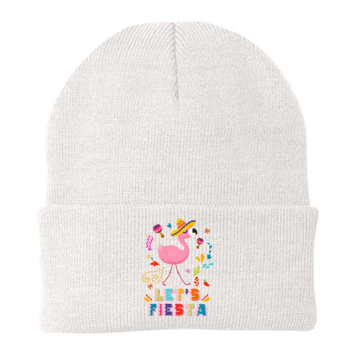 Let's Fiesta Flamingo Cinco De Mayo Knit Cap Winter Beanie