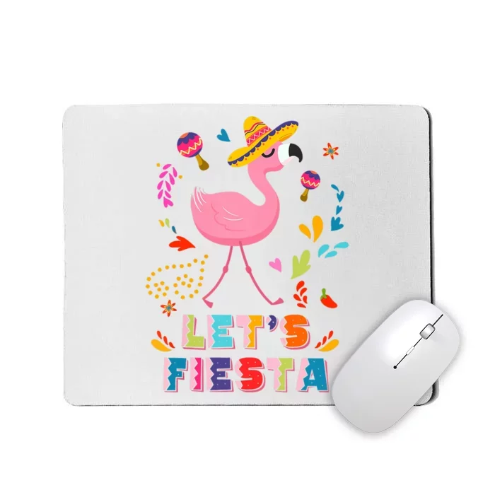 Let's Fiesta Flamingo Cinco De Mayo Mousepad