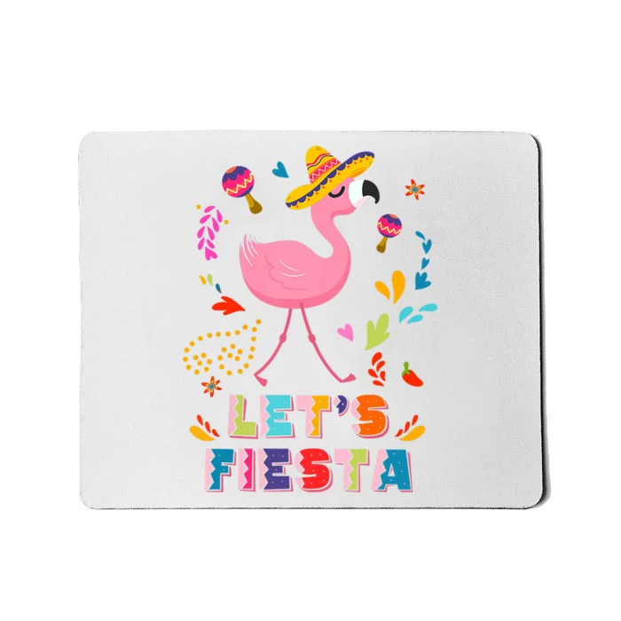 Let's Fiesta Flamingo Cinco De Mayo Mousepad