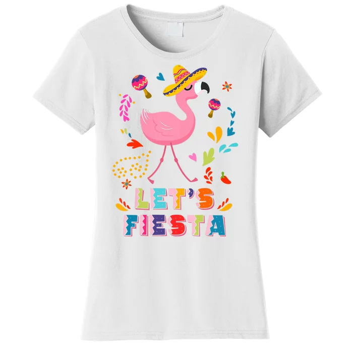 Let's Fiesta Flamingo Cinco De Mayo Women's T-Shirt