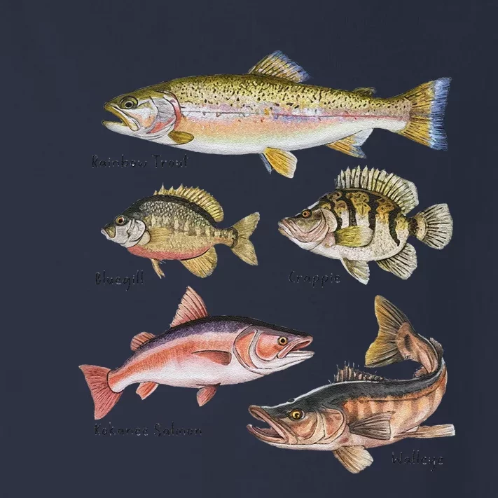 Lake Fish Field Guide Cute Fish Biologist Future Fisherman Toddler Long Sleeve Shirt