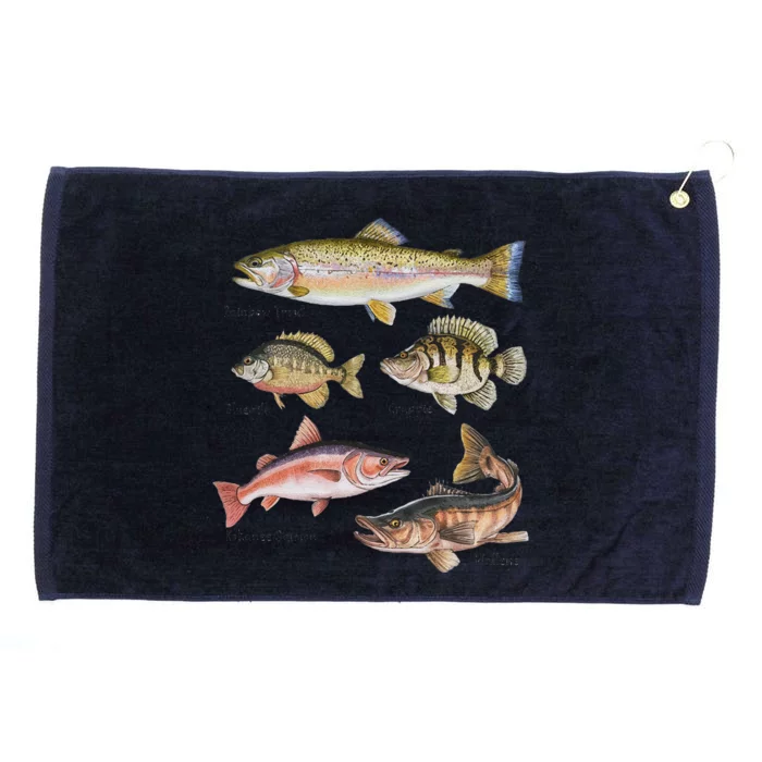 Lake Fish Field Guide Cute Fish Biologist Future Fisherman Grommeted Golf Towel