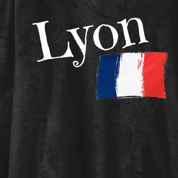 Lyon France Flag French City Of Lyon Hooded Wearable Blanket