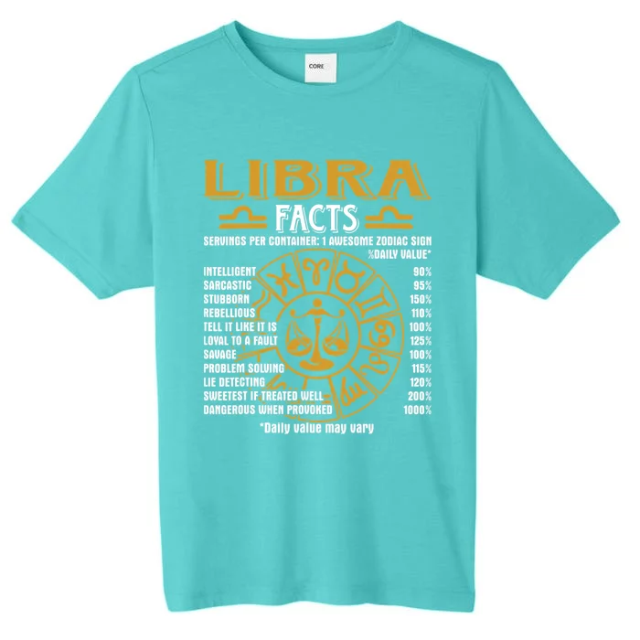 Libra Facts Funny Libra Birthday Horoscope Zodiac Sign Funny Gift ChromaSoft Performance T-Shirt