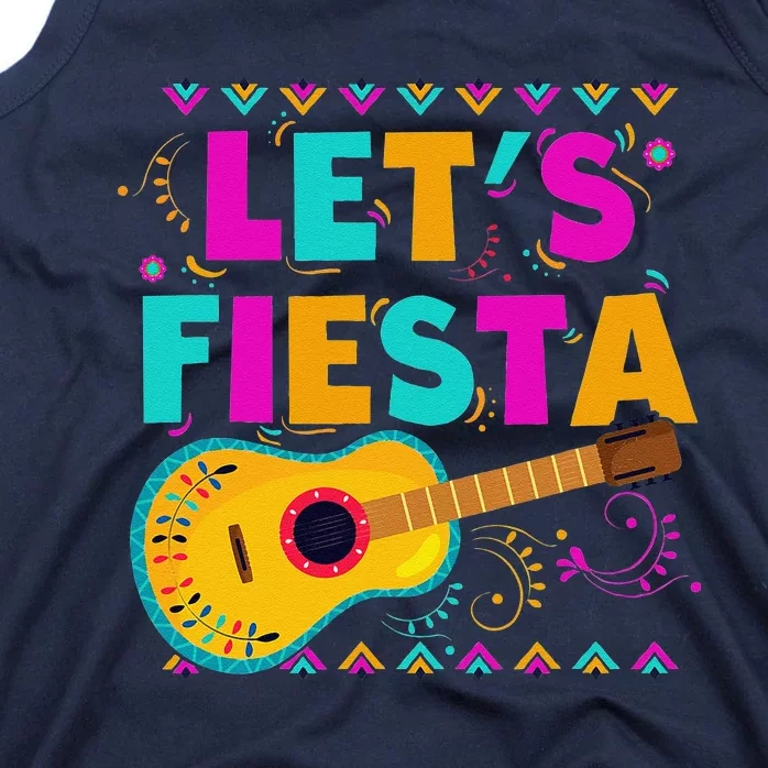 Let's Fiesta Funny Cinco De Mayo Cactus Mexican Party Tank Top