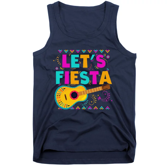 Let's Fiesta Funny Cinco De Mayo Cactus Mexican Party Tank Top