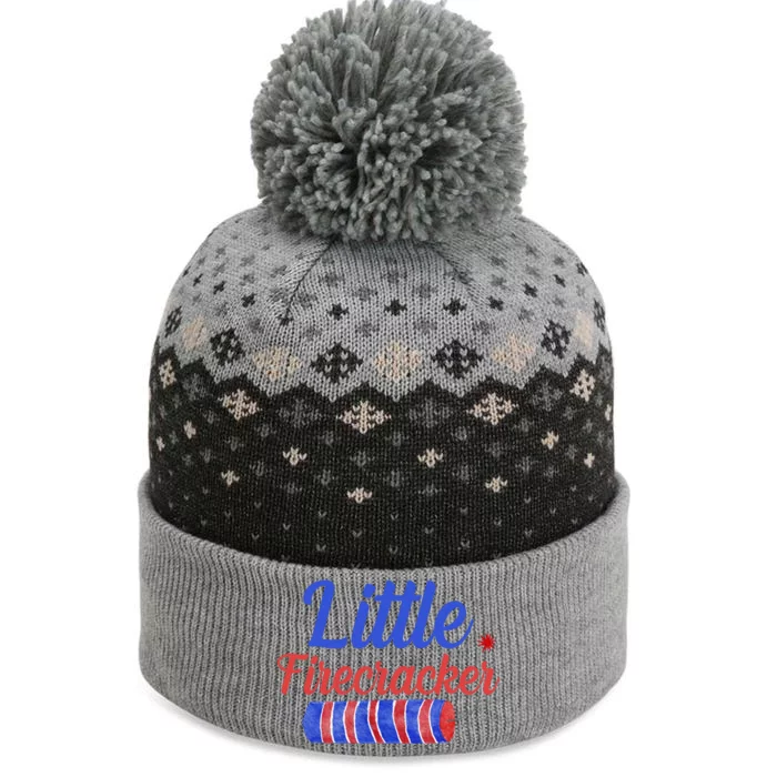 Little Firecracker Funny 4th Of July The Baniff Cuffed Pom Beanie