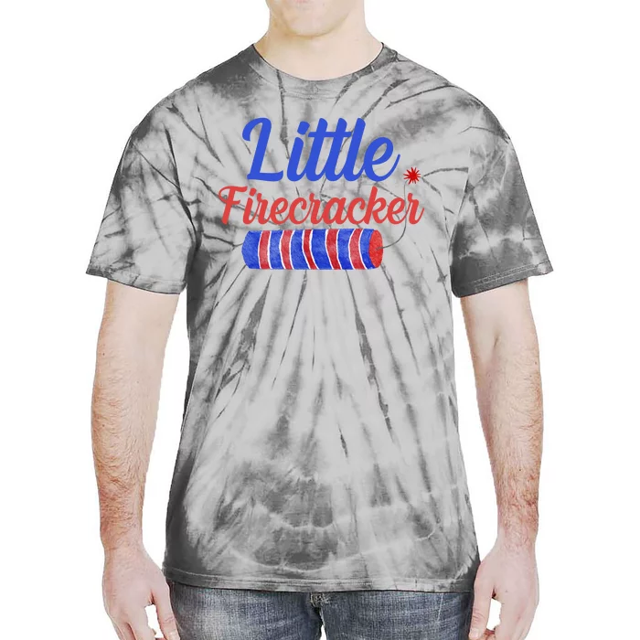 Little Firecracker Funny 4th Of July Tie-Dye T-Shirt