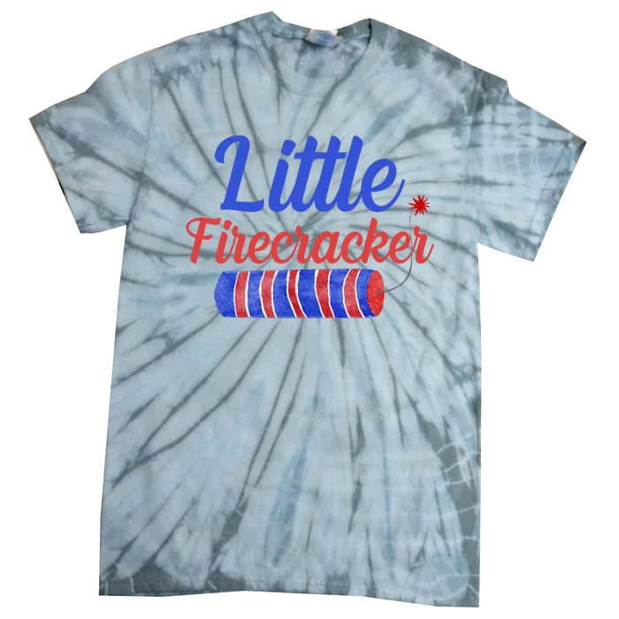 Little Firecracker Funny 4th Of July Tie-Dye T-Shirt