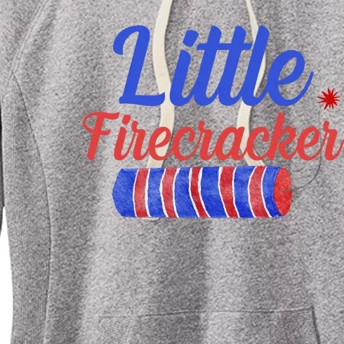 Little Firecracker Funny 4th Of July Women's Fleece Hoodie