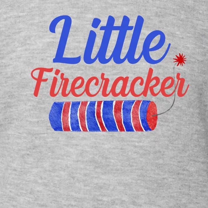 Little Firecracker Funny 4th Of July Toddler Sweatshirt