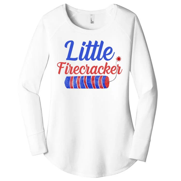 Little Firecracker Funny 4th Of July Women's Perfect Tri Tunic Long Sleeve Shirt