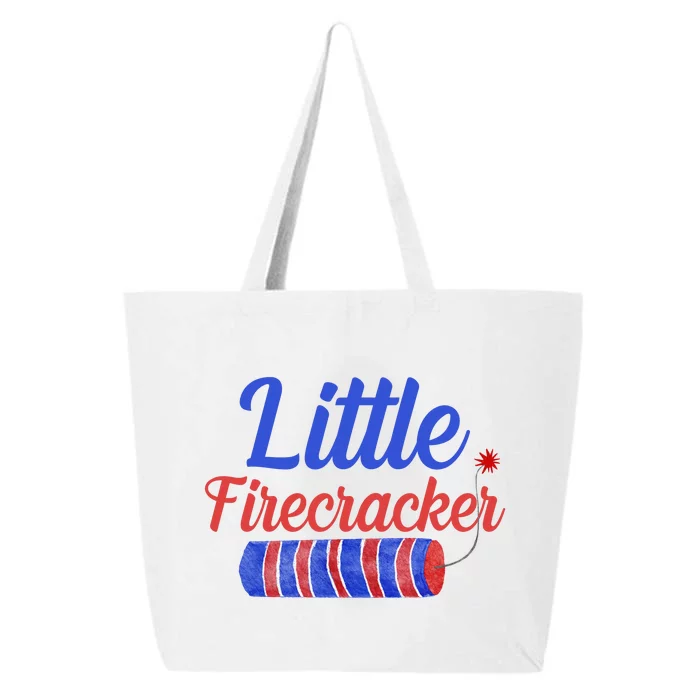 Little Firecracker Funny 4th Of July 25L Jumbo Tote