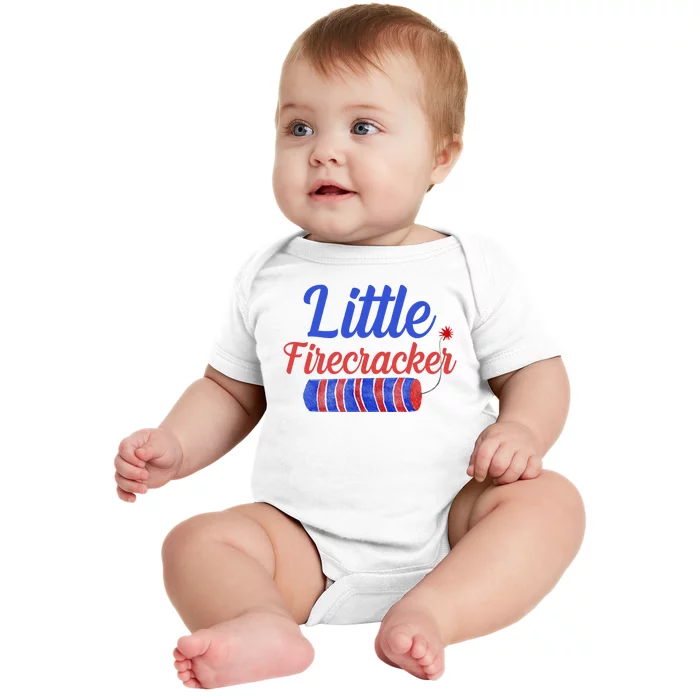 Little Firecracker Funny 4th Of July Baby Bodysuit