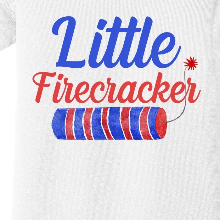 Little Firecracker Funny 4th Of July Baby Bodysuit