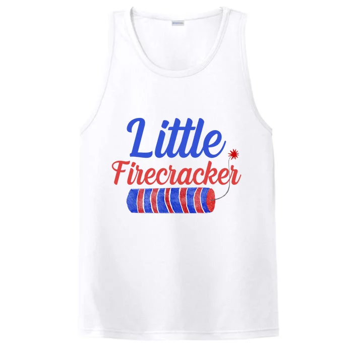 Little Firecracker Funny 4th Of July Performance Tank