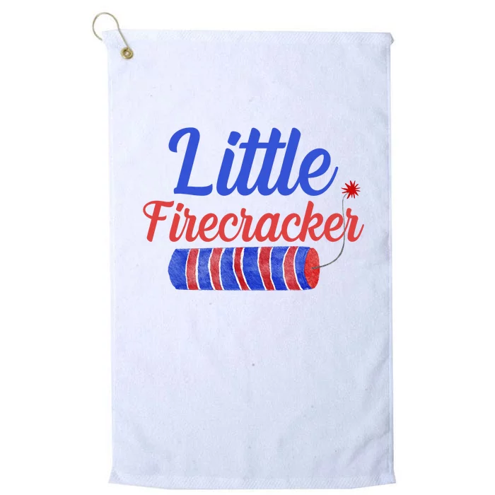 Little Firecracker Funny 4th Of July Platinum Collection Golf Towel