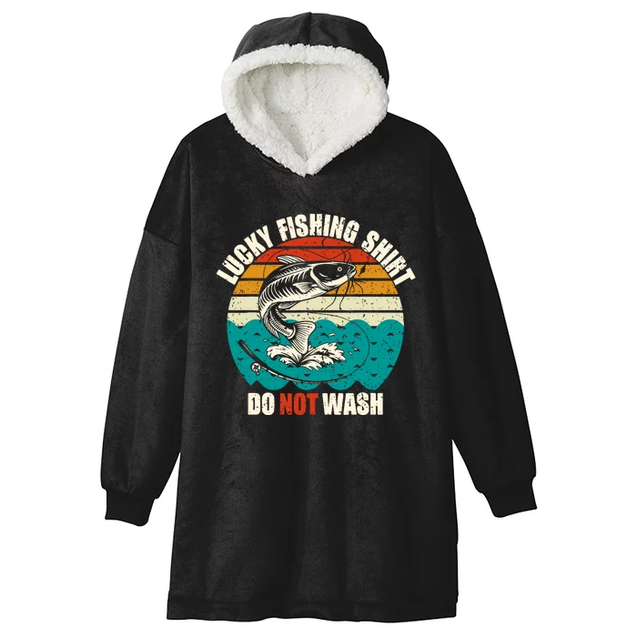 Lucky Fishing Funny Catfish Hooded Wearable Blanket