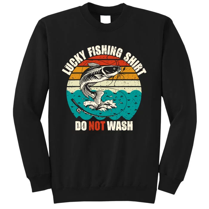 Lucky Fishing Funny Catfish Tall Sweatshirt