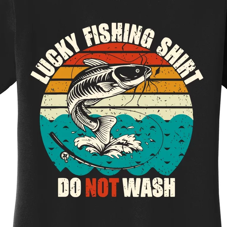 Lucky Fishing Funny Catfish Women's T-Shirt