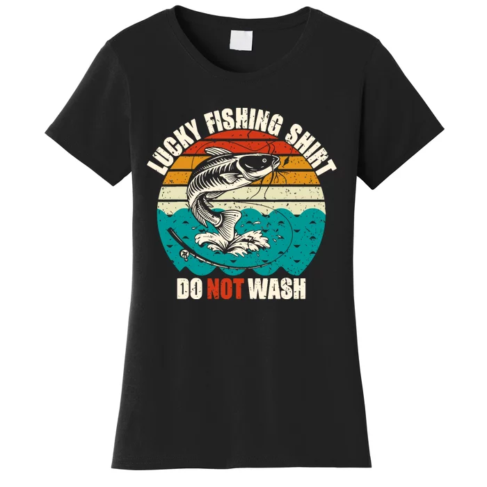 Lucky Fishing Funny Catfish Women's T-Shirt