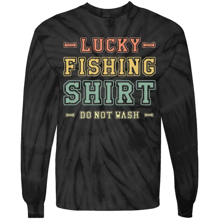 Lucky Fishing Fisherman Lake Fishing Lucky Fishing Tie-Dye Long Sleeve Shirt