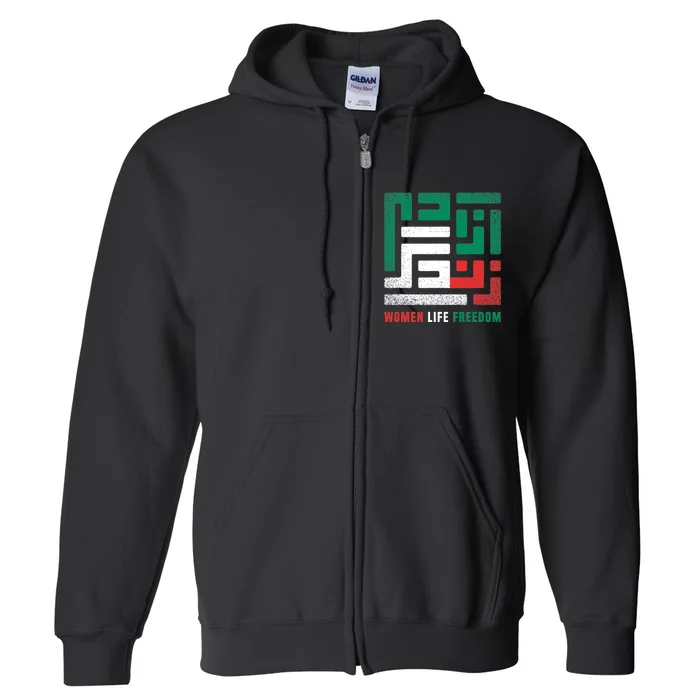 Life Freedom Free Iran Full Zip Hoodie