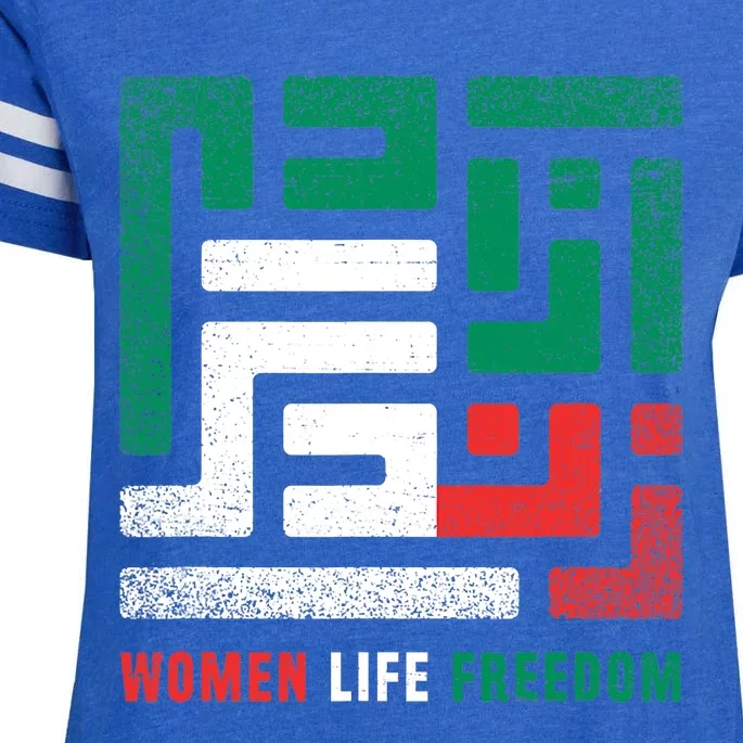 Life Freedom Free Iran Enza Ladies Jersey Football T-Shirt