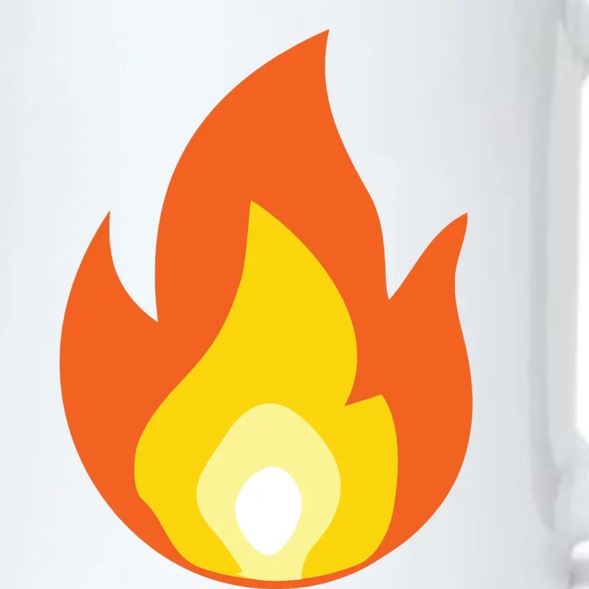 Lit Fire Flame Hot Burning Beach Black Color Changing Mug