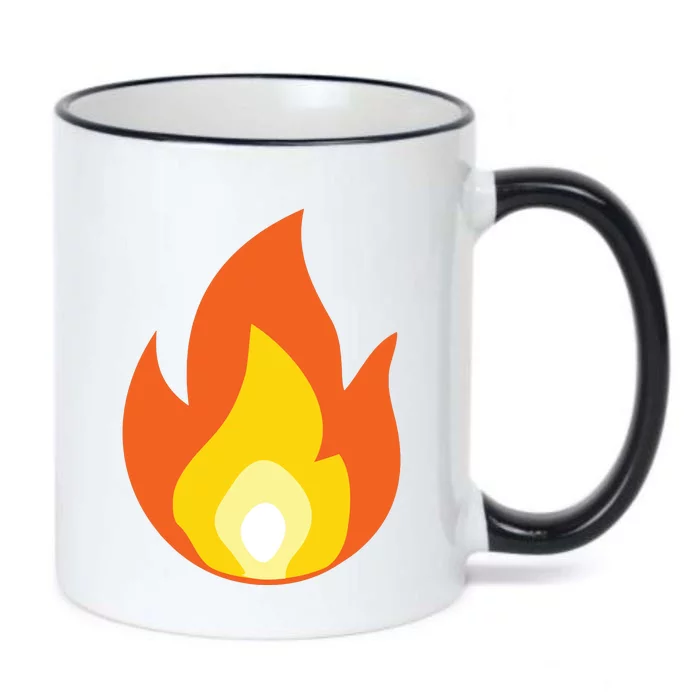 Lit Fire Flame Hot Burning Beach Black Color Changing Mug